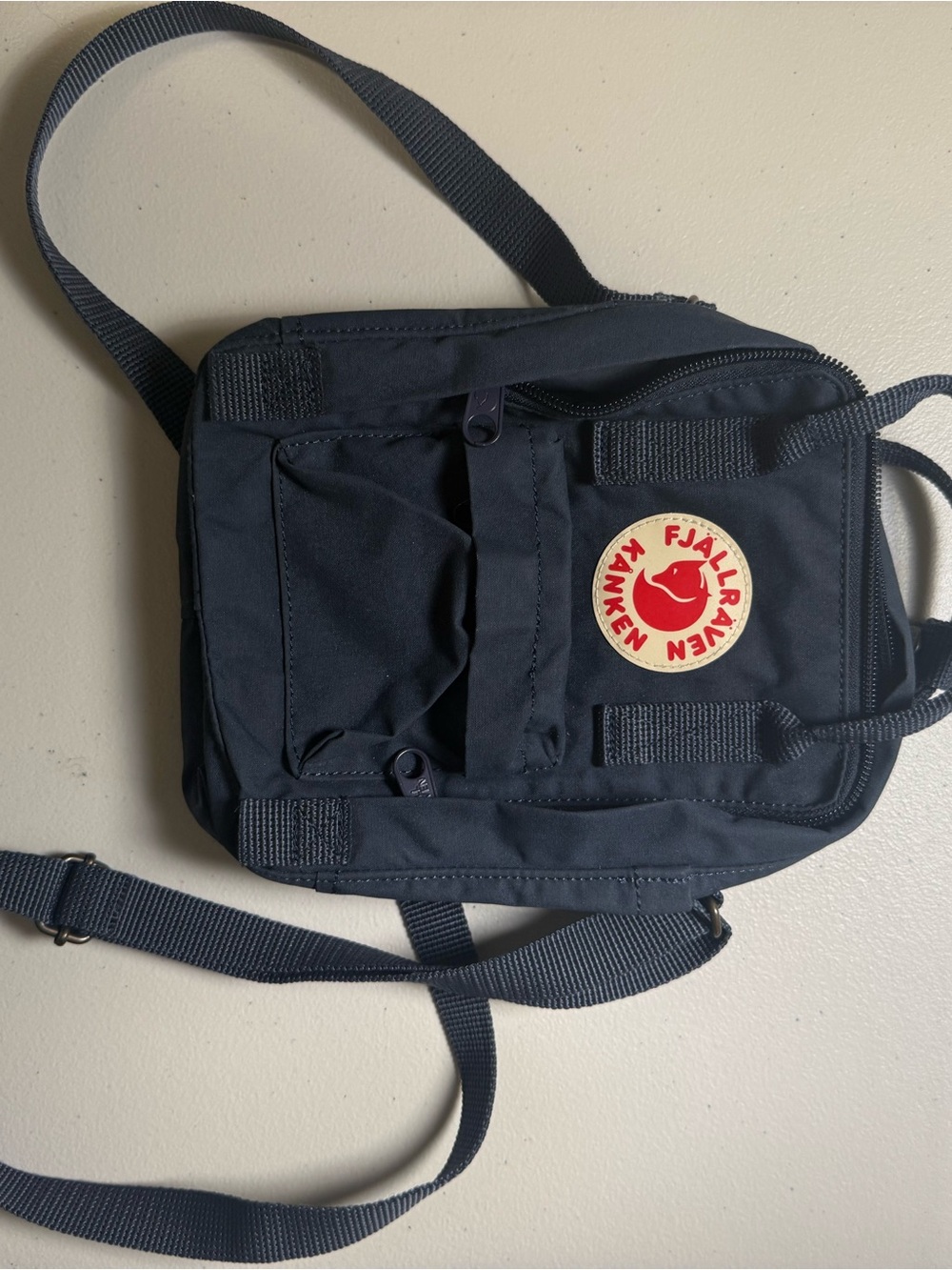 Fjallraven Kanken Sling Crossbody Bag Navy Blue Vinylon F Shoulder Travel Pack